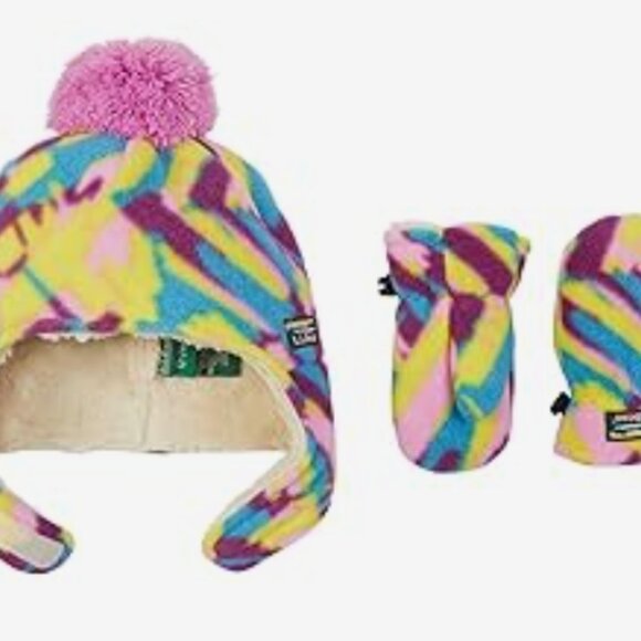 L.L. Bean Mountain Classic Fleece Hat and Mittens Set - Picture 1 of 6